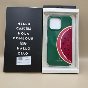 NIB Kate Spade Green and Red Watermelon iphone 14 ProMax Case